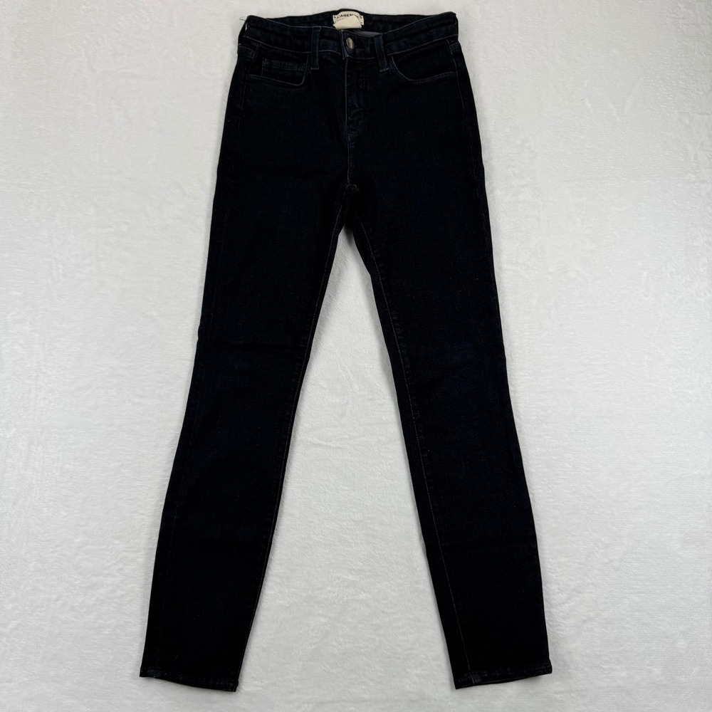 L'AGENCE High Rise Skinny Jeans Black Denim Women's Size 26